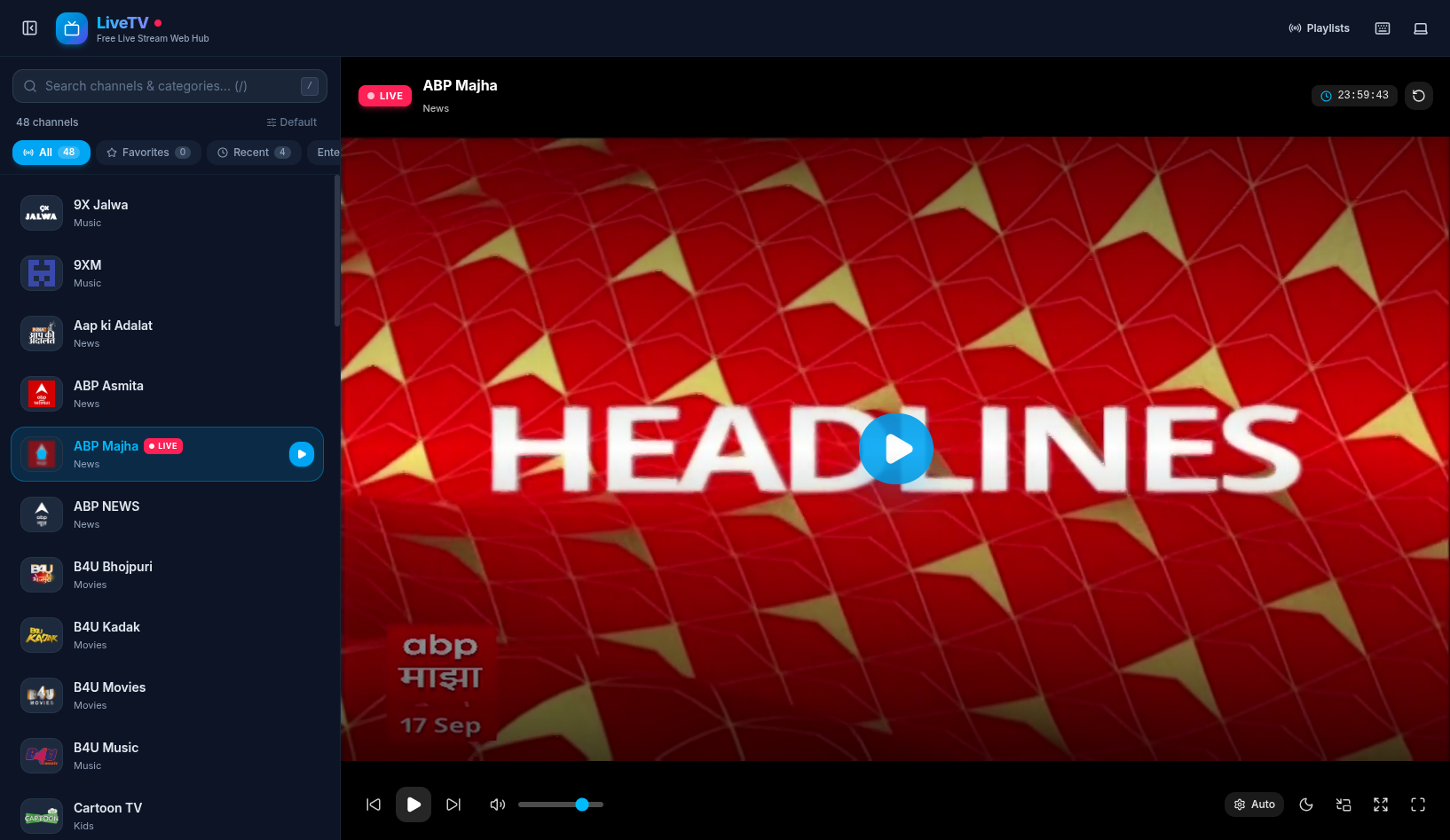 Live TV - screenshot 1